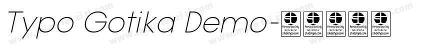 Typo Gotika Demo字体转换